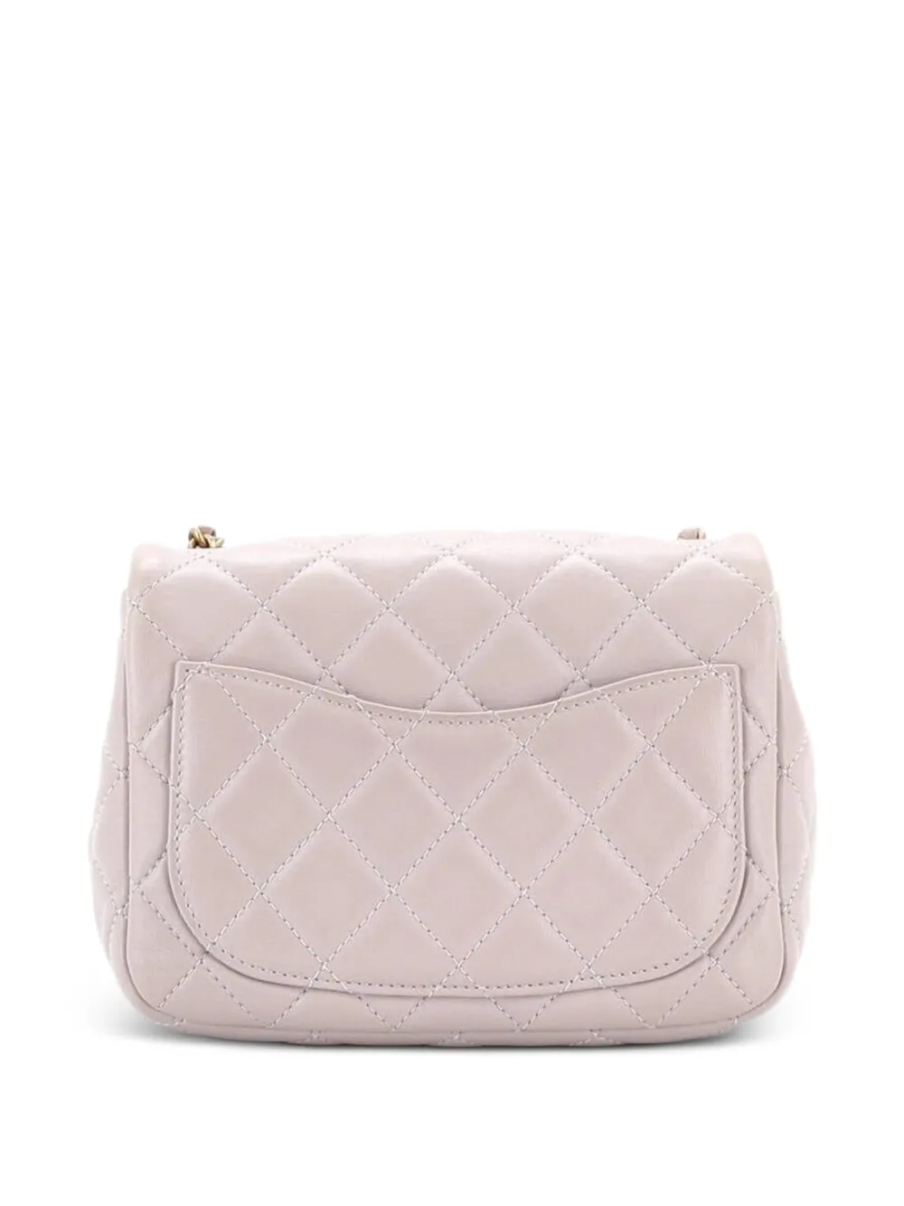  Chanel Pre-owned Borsa A Tracolla Pearl Crush Mini In Pelle Di Agnello Trapuntata Con Battente - Viola 