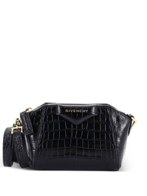 Givenchy Pre-Owned bolsa crossbody Antigona nano de piel con efecto en relieve de piel de cocodrilo 