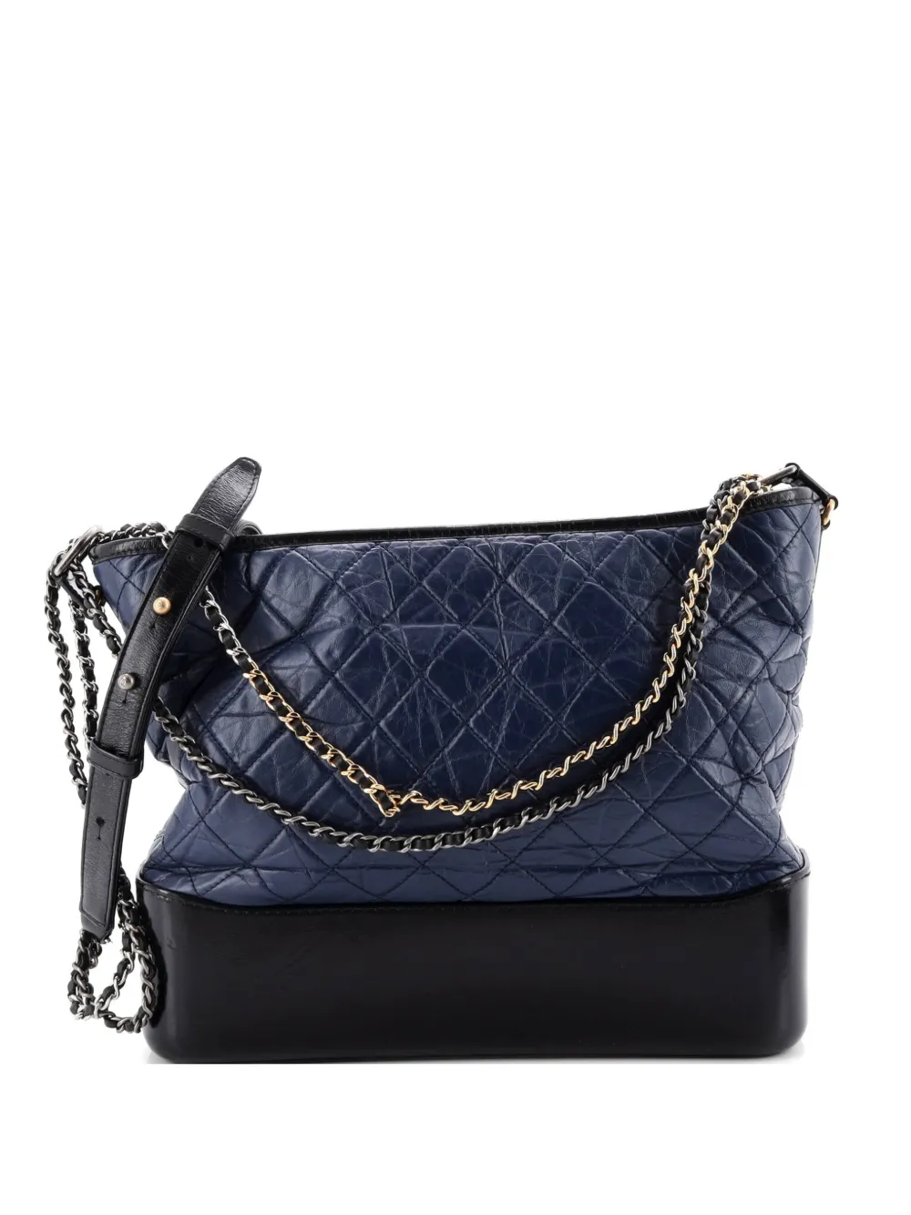 CHANEL Pre-Owned Gabrielle Quilted Aged Calfskin Large hobo bag - Nero