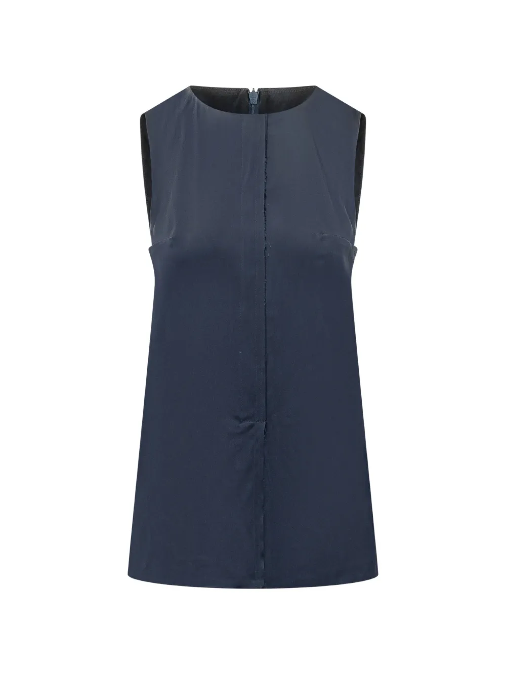 The Seafarer raw-edge sleeveless top - Blu