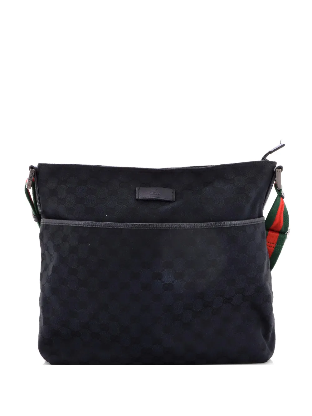 Gucci Pre-Owned Front Pocket Web Messenger GG Canvas Medium crossbody bag - Schwarz