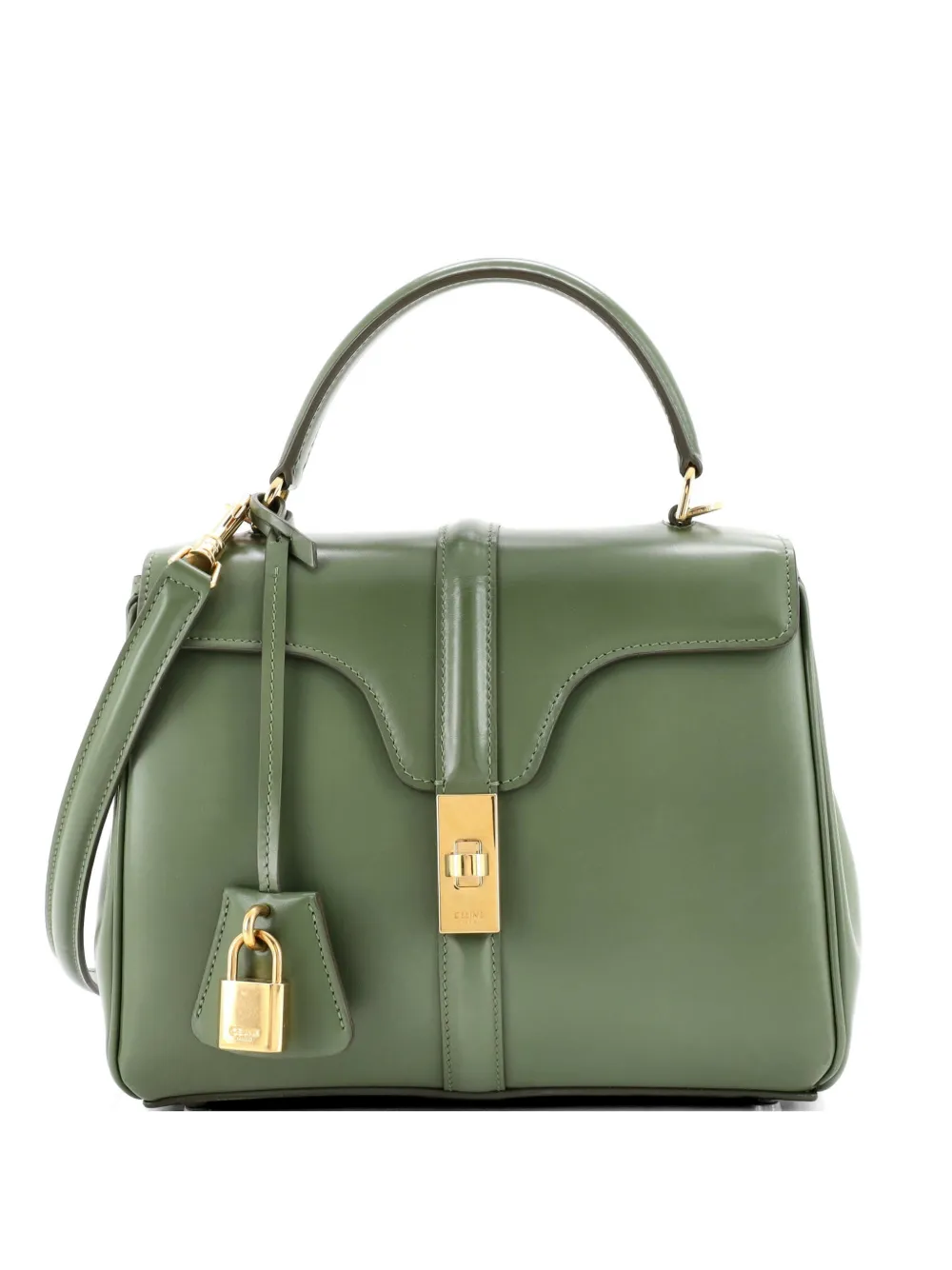 Celine Pre-Owned 16 Top Handle Bag Smooth Calfskin Small satchel - Verde