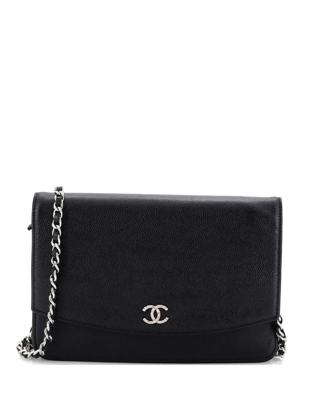 CHANEL Pre-Owned Sevruga Wallet on Chain Caviar shoulder bag - Nero