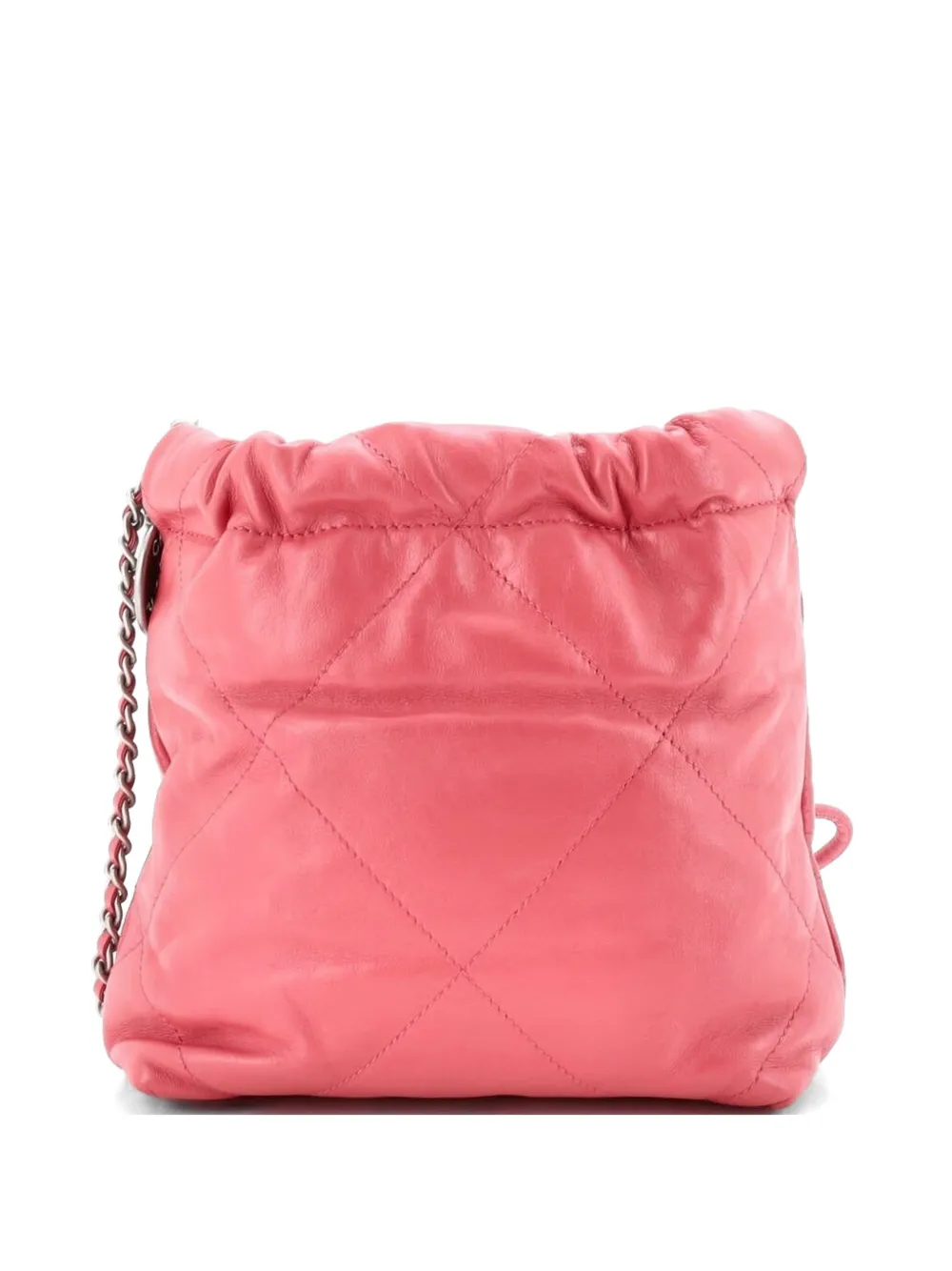 CHANEL Pre-Owned 22 Chain Hobo Quilted Calfskin Mini crossbody bag - Pink