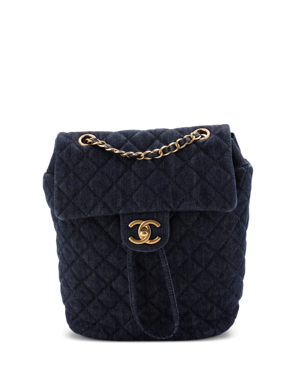 CHANEL Pre-Owned Urban Spirit Quilted Denim Small backpack - Blu