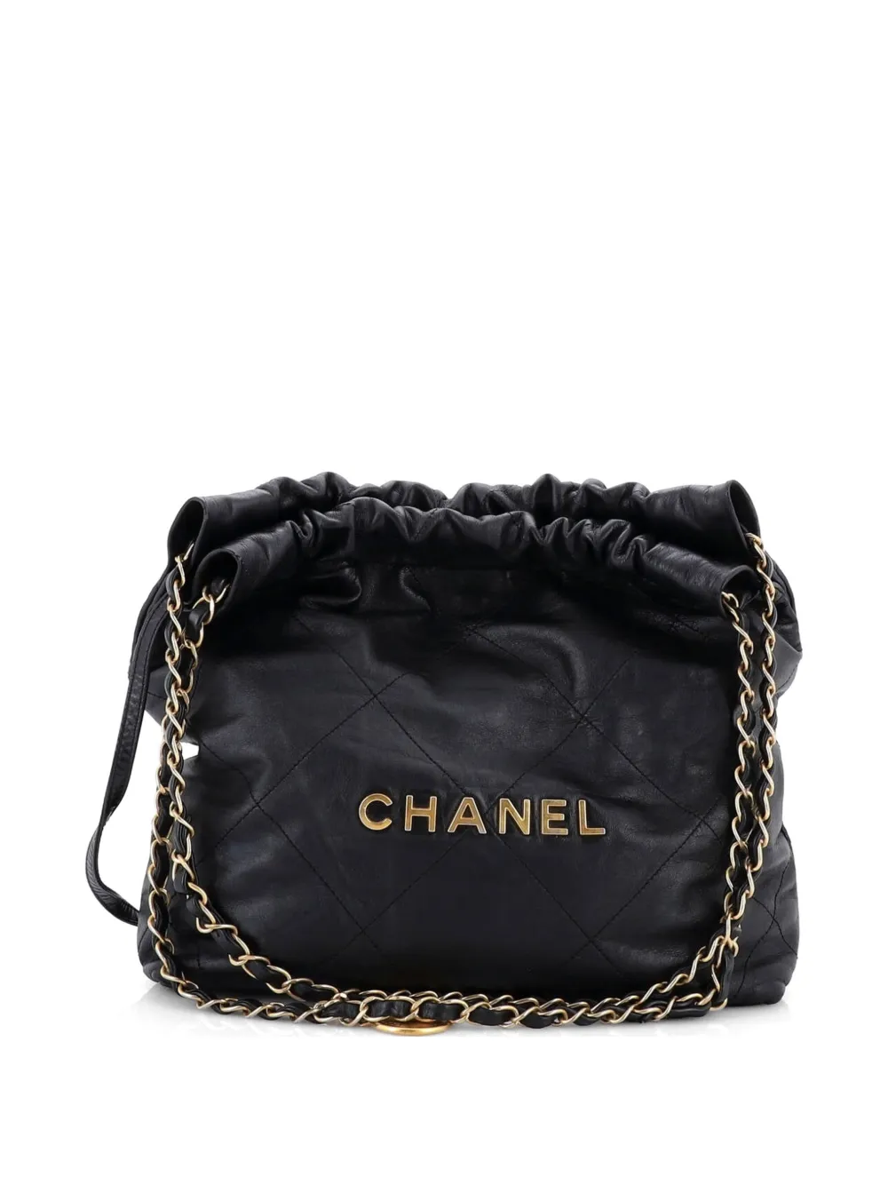 CHANEL Pre-Owned 22 Chain Quilted Calfskin Small hobo bag - Nero