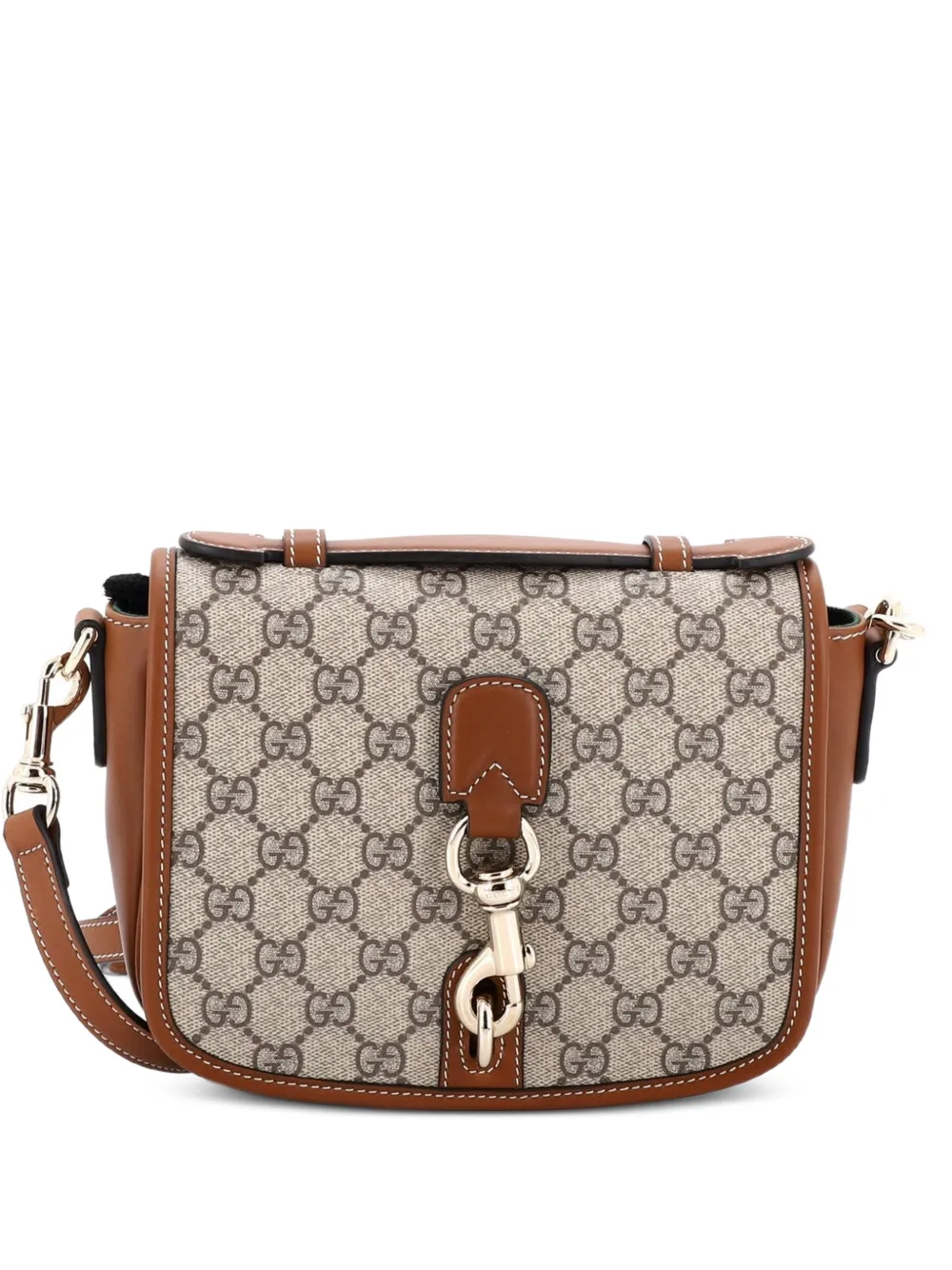 Gucci Pre-Owned GG Emblem Flap GG Coated Canvas Mini crossbody bag - Marrone