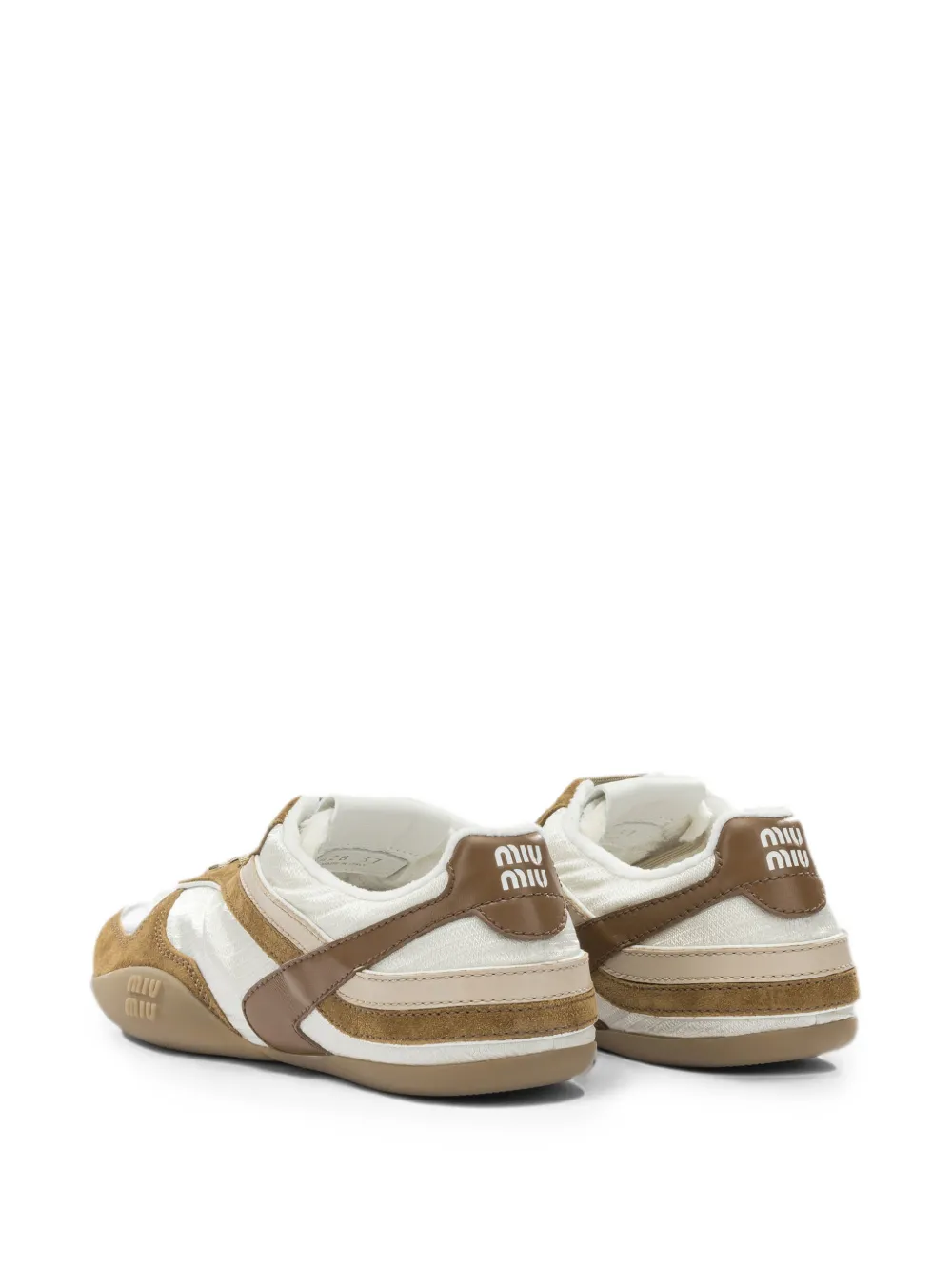 Miu panelled suede-trim sneakers Bruin