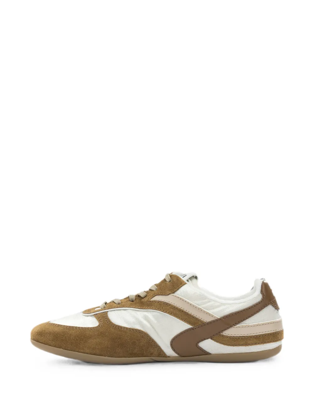 Miu panelled suede-trim sneakers Bruin