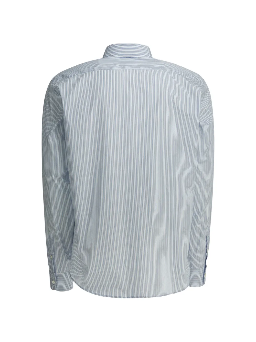  Prada Camisa A Rayas De Algodón - Azul 