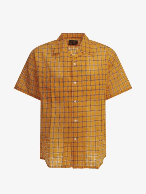 BEAMS PLUS camisa manga corta con cuadros estampados