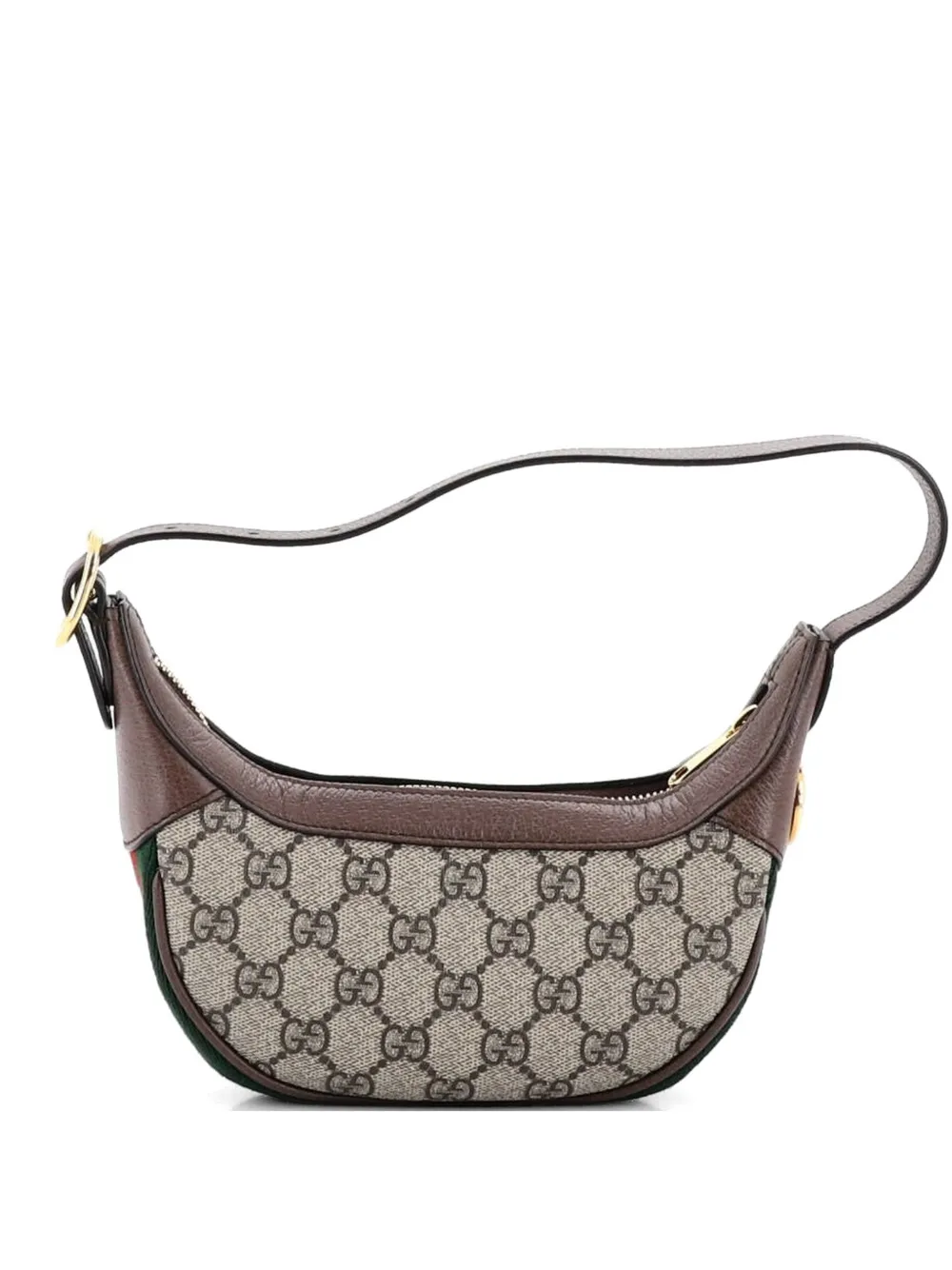 Gucci Pre-Owned Ophidia Half Moon Bag GG Coated Canvas Mini hobo bag - Marrone