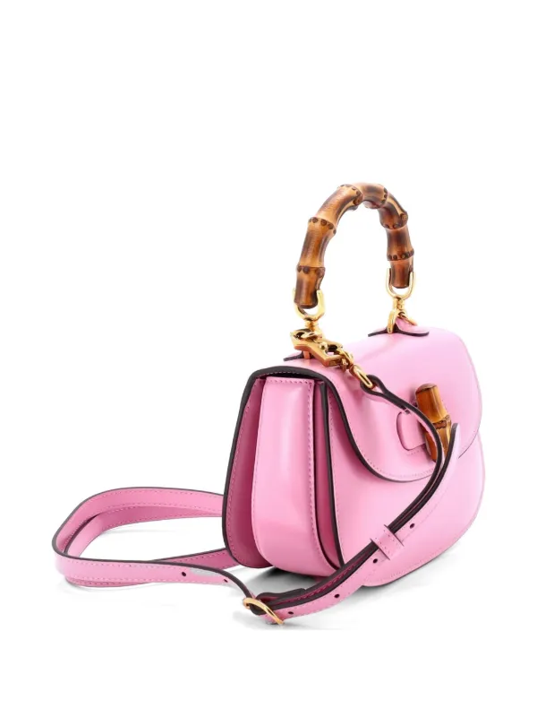 Gucci Pre-Owned Bamboo 1947 Top Handle Bag Leather Mini Shoulder