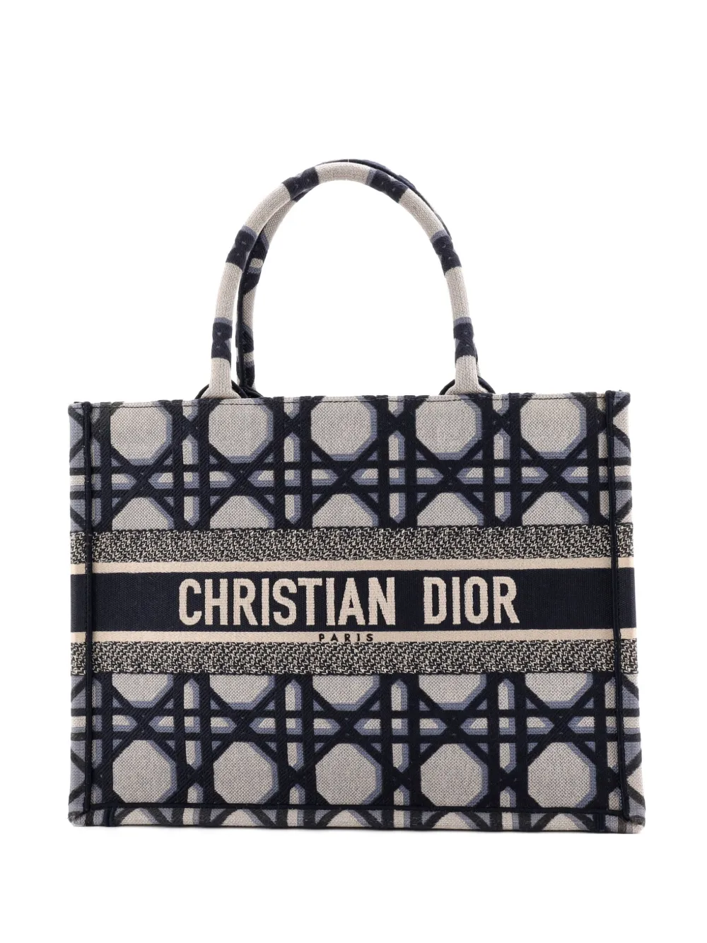 Christian Dior Pre-Owned Book Macrocannage Canvas Medium tote bag - Blu