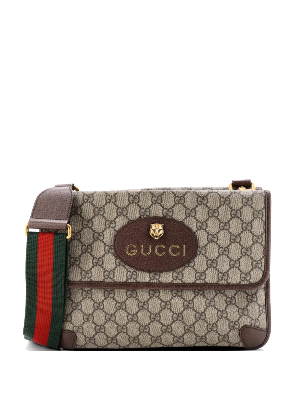 Gucci Pre-Owned Neo Vintage Flap Messenger GG Coated Canvas Medium crossbody bag - Marrone
