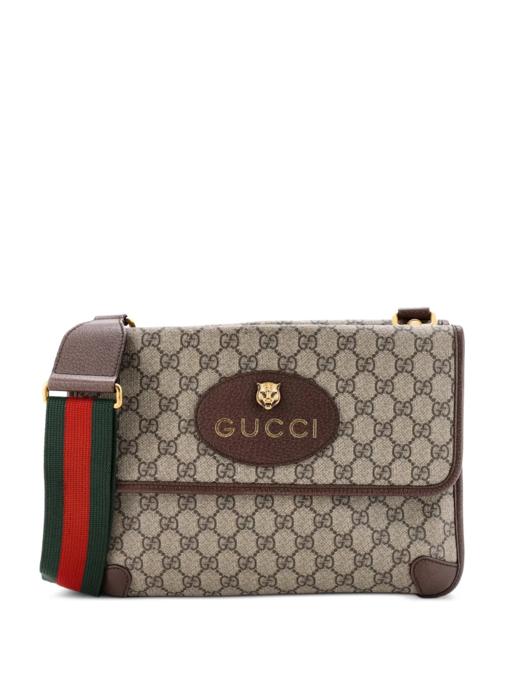 Gucci Pre-Owned Neo Vintage Flap Messenger GG Coated Canvas Medium crossbody bag - Marrone