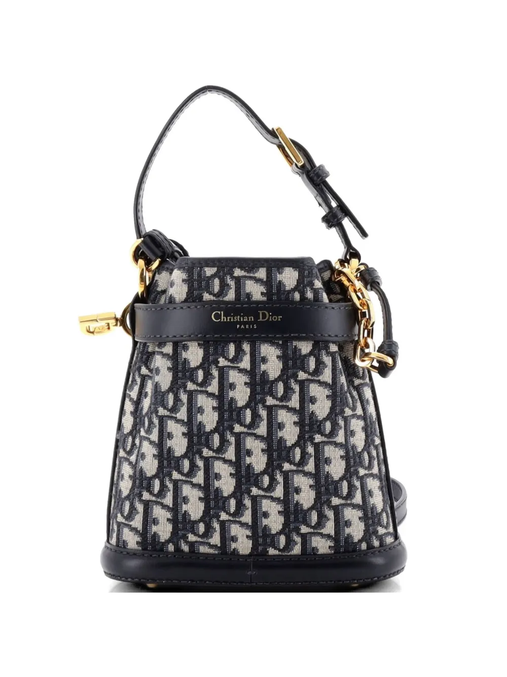 Christian Dior Pre-Owned C'est Oblique Canvas Small bucket bag - Blu