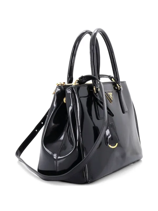 Prada Pre-Owned Double Zip Lux Tote Spazzolato Leather Small 