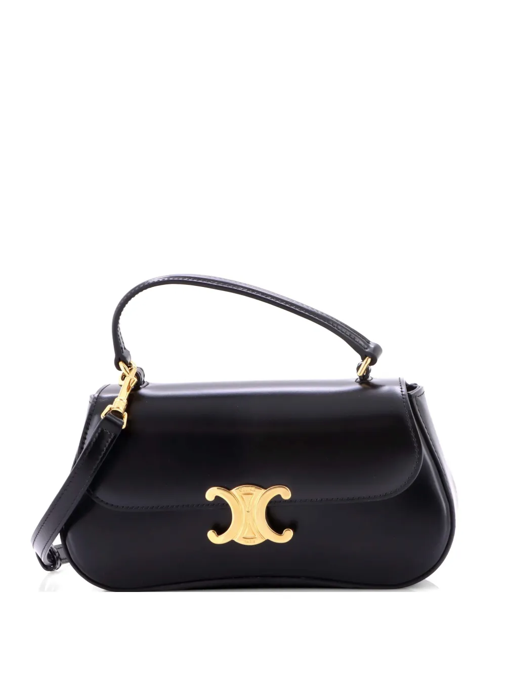 Celine Pre-Owned Lola Triomphe Top Handle Bag Leather Teen satchel - Black