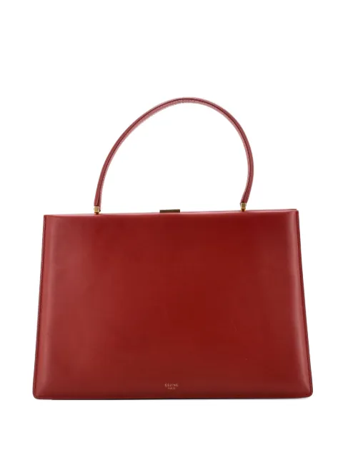 Celine Pre-Owned Clasp Top Handle Bag Leather Medium satchel
