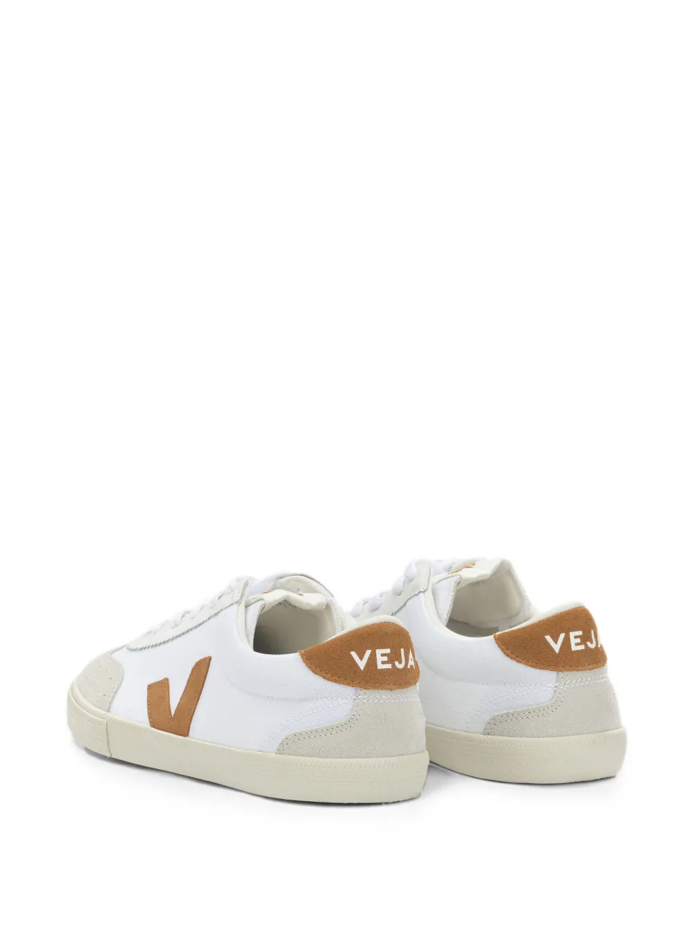 VEJA Volley logo-patch suede-panel sneakers Wit