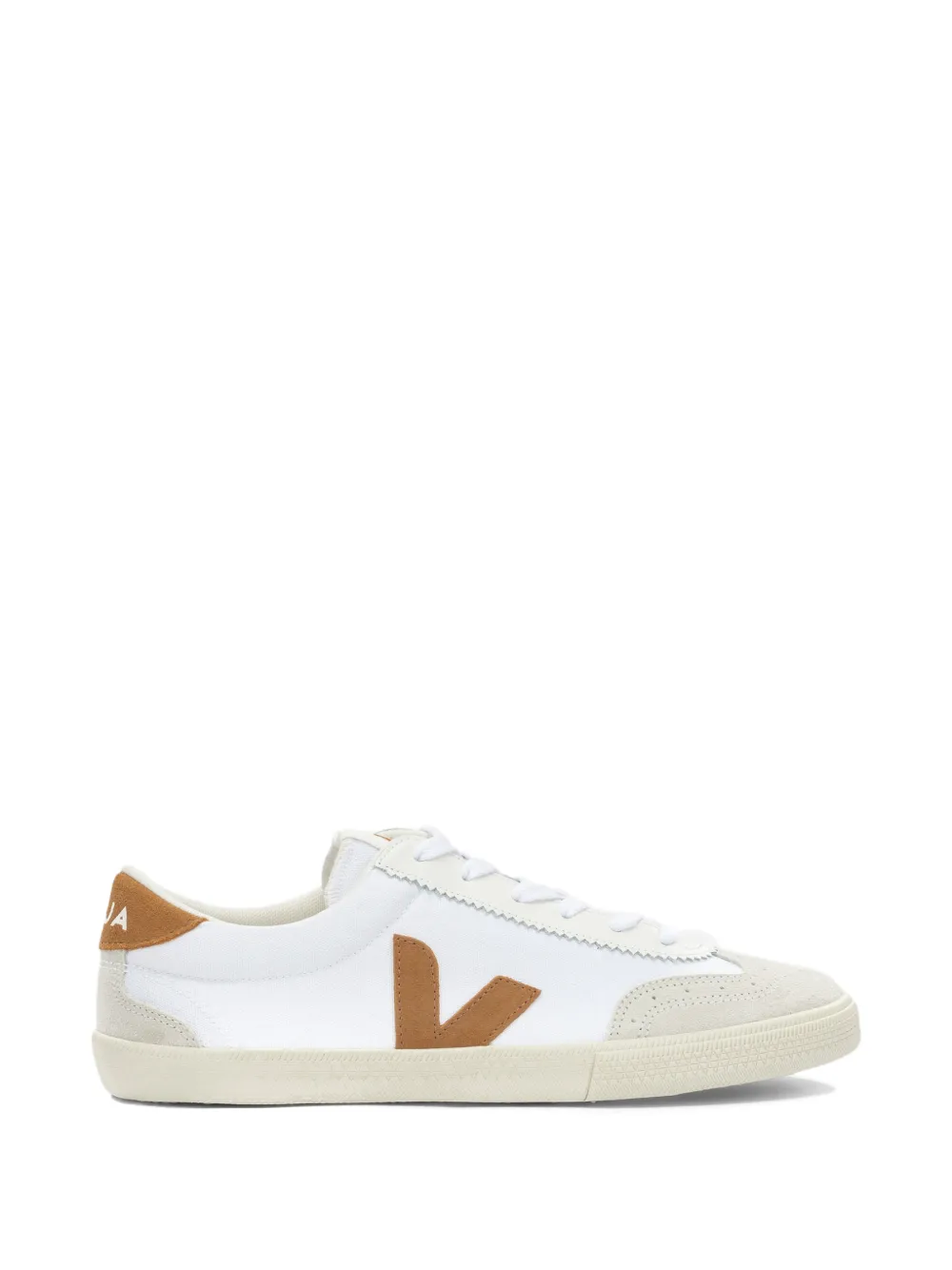 VEJA Volley logo-patch suede-panel sneakers - Bianco