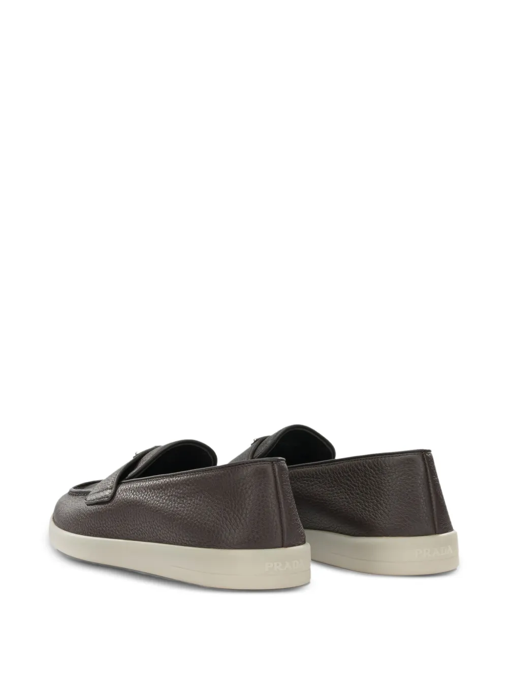 Prada logo-plaque leather loafers Bruin