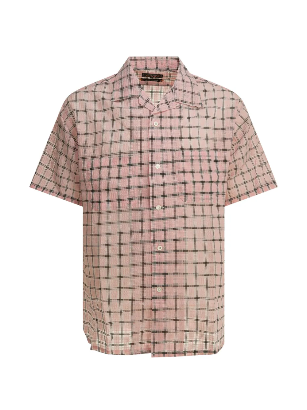 BEAMS PLUS check-pattern short-sleeve shirt - Rosa