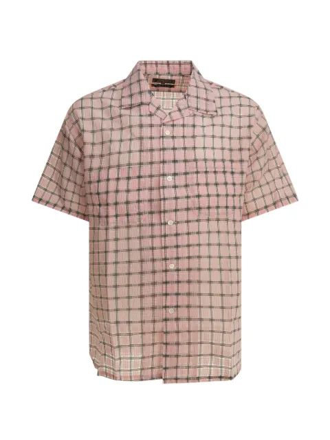 BEAMS PLUS check-pattern short-sleeve shirt