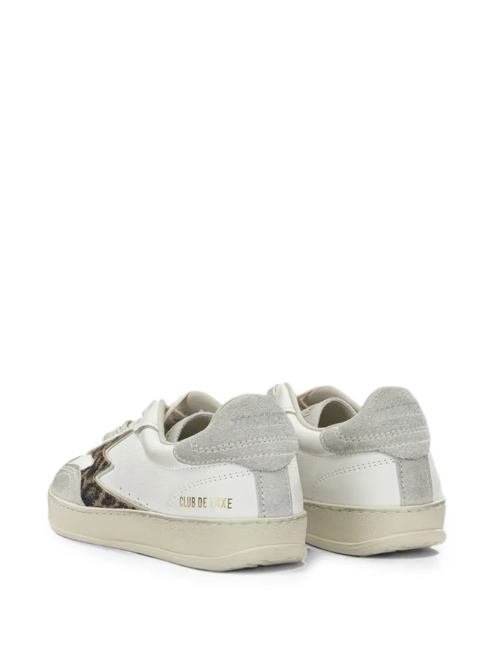 MOA CONCEPT leopard-print panelled leather sneakers Wit