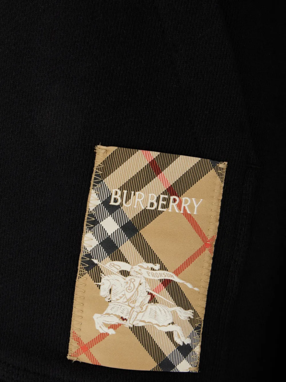 Burberry Hoodie met logopatch Zwart