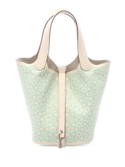Hermès Pre-Owned 2022 Swift Lucky Daisy Picotin Lock 18 handbag