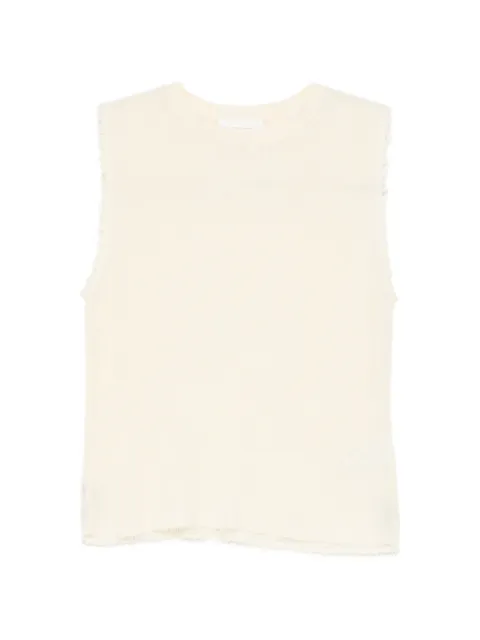 Helmut Lang fringed knitted top