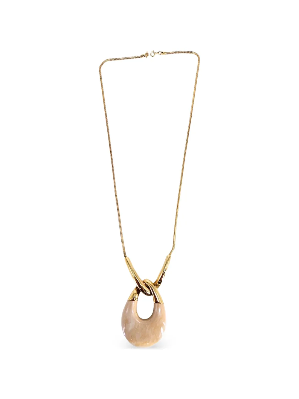 Madison oval-pendant necklace - Oro
