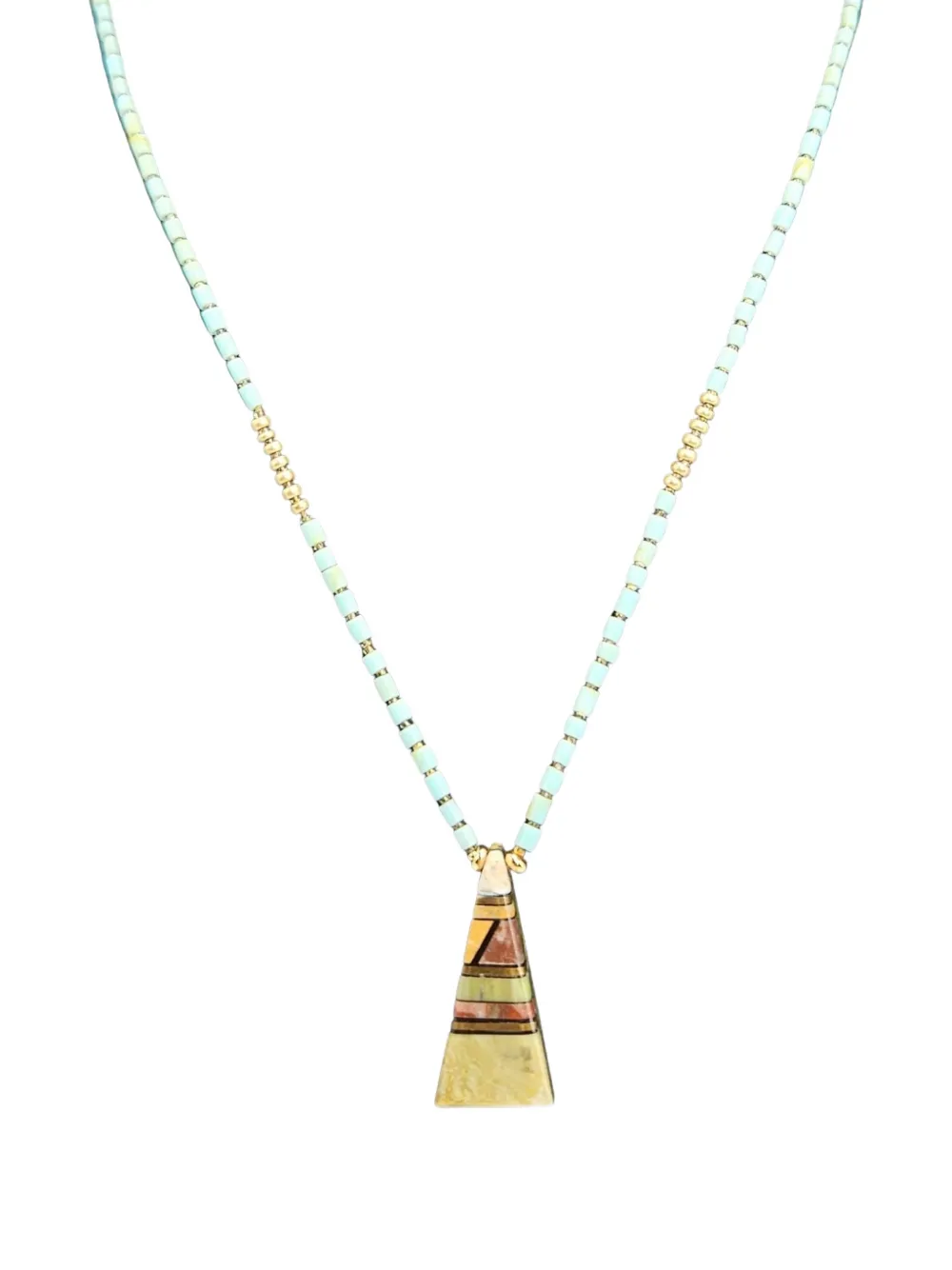 Madison Santo Domingo-3 turquoise necklace - Gold