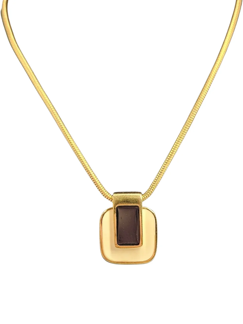 Madison pendant snake-chain necklace - Oro