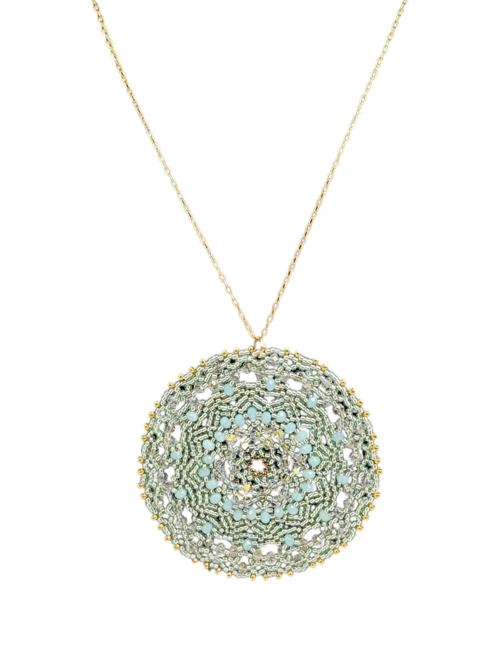 Madison Mandala XL Dreamers bead-embellished necklace - Gold