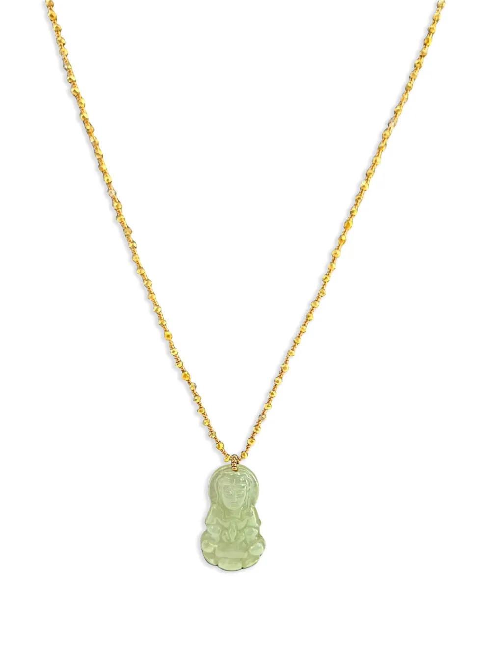 Madison jade Buddha-medallion necklace - Oro