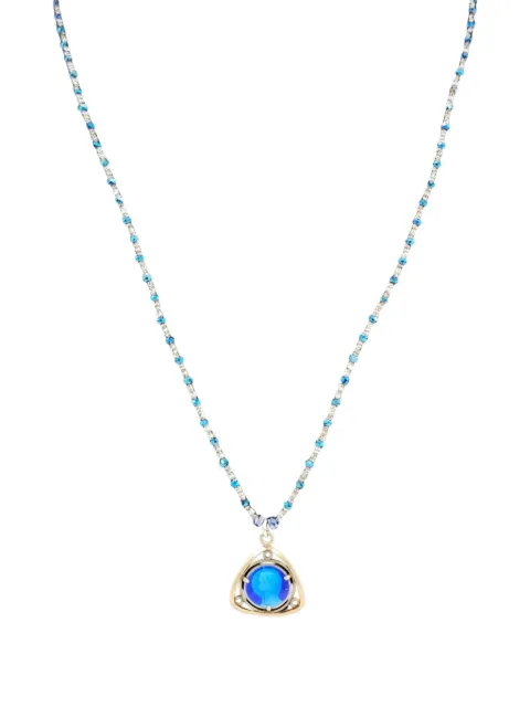 Madison blue Mary-2 bead-embellished necklace