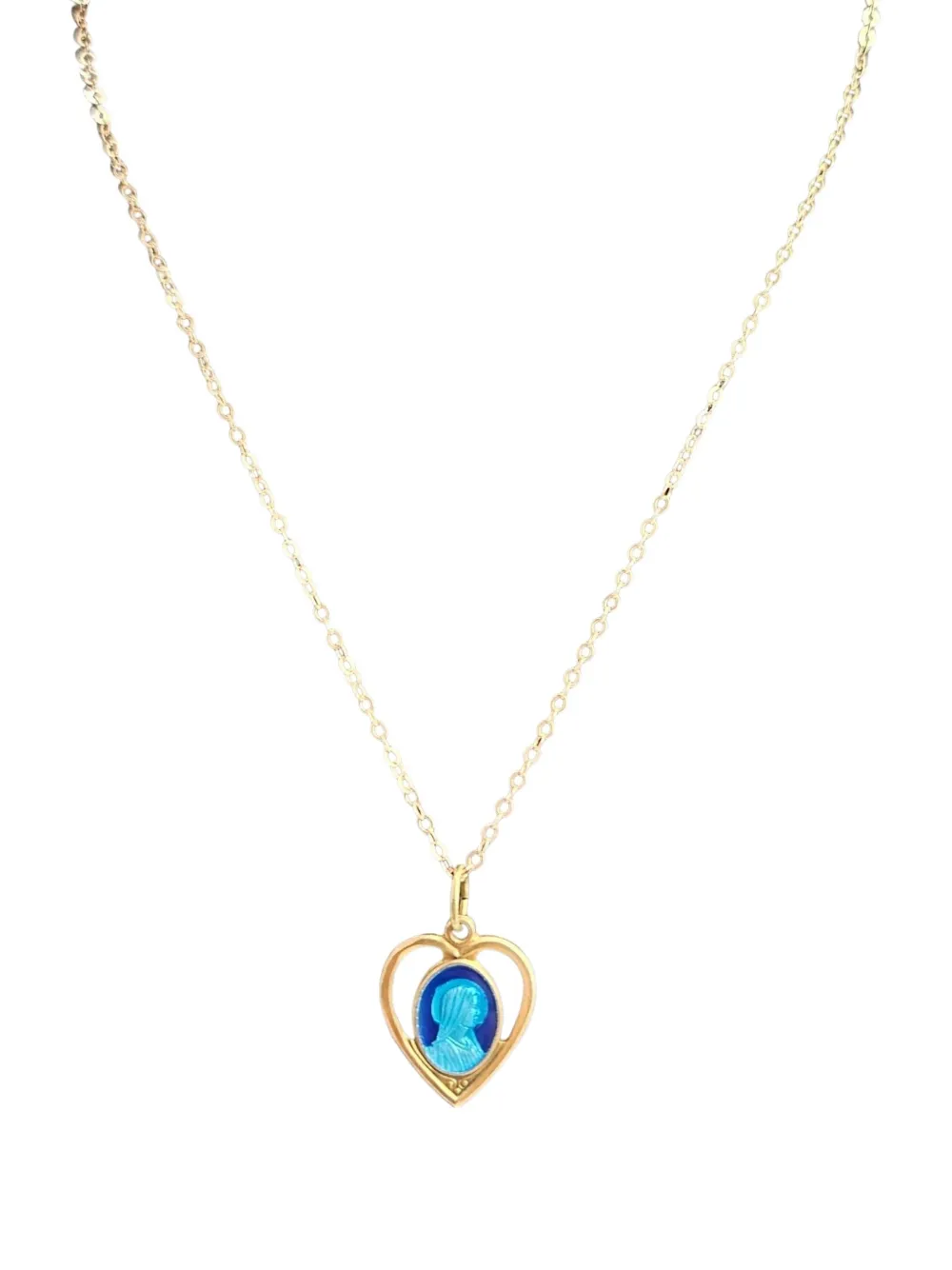Madison Virgin Mary heart-pendant necklace - Oro