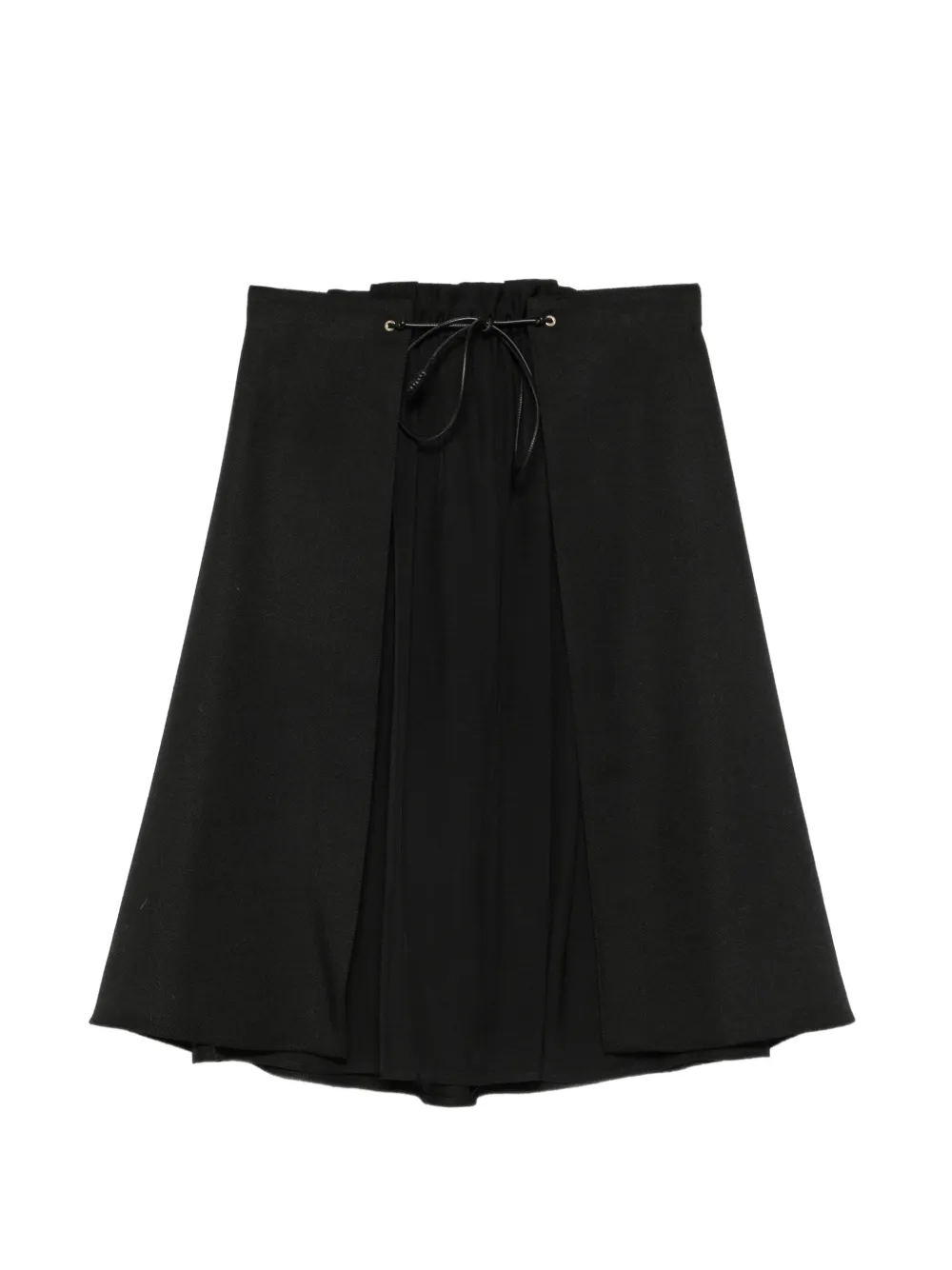 Moncler drawstring layered-detail midi skirt