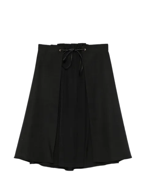 Moncler drawstring layered-detail midi skirt