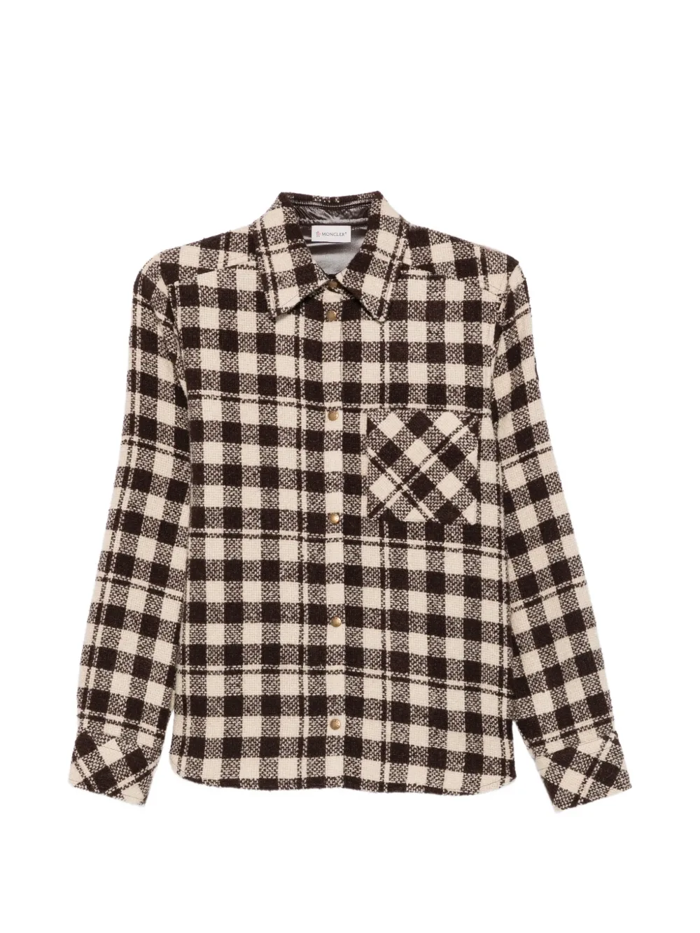 Moncler check-print chest-pocket shirt