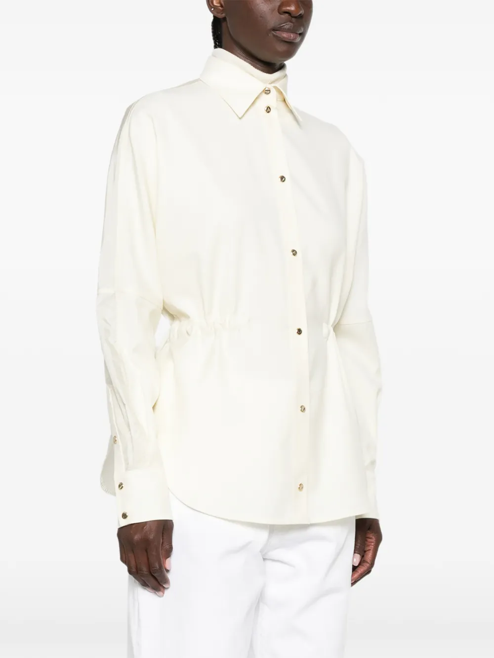 Moncler Overhemd met logopatch Beige