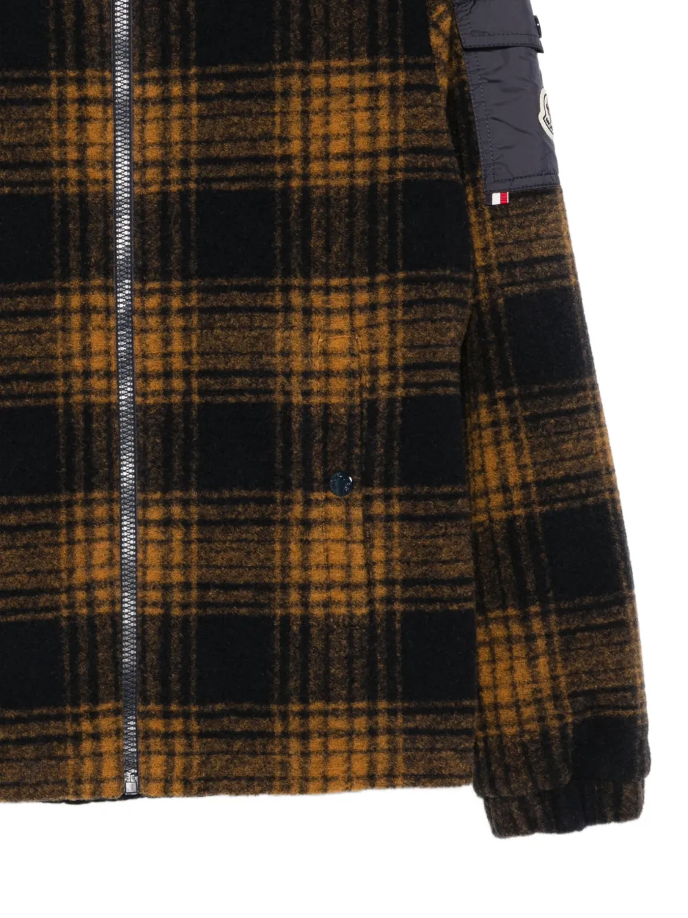 Moncler Enfant Aubrac omkeerbaar jack met capuchon Blauw