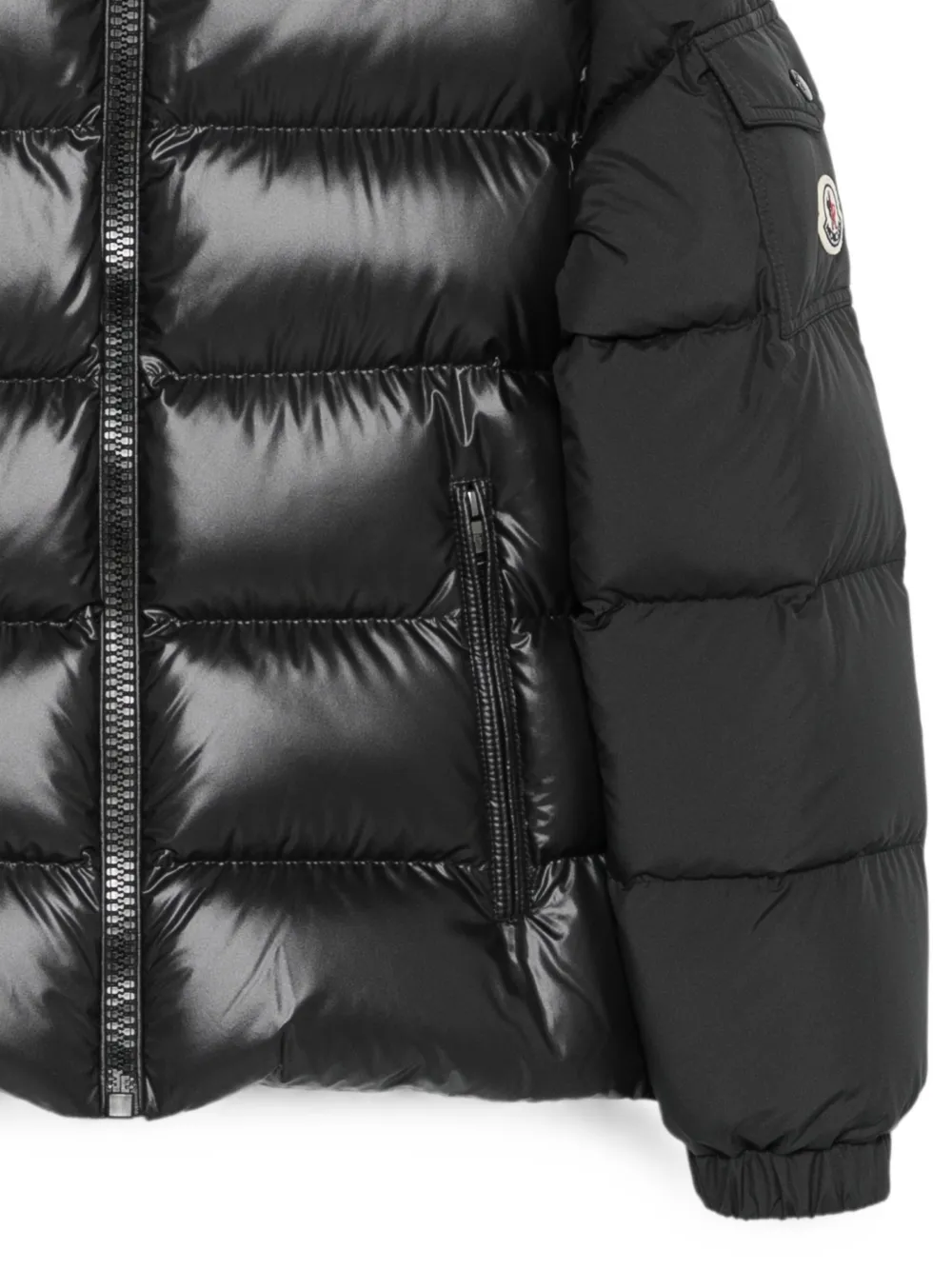 Moncler Enfant Hyoseris jack met capuchon Zwart