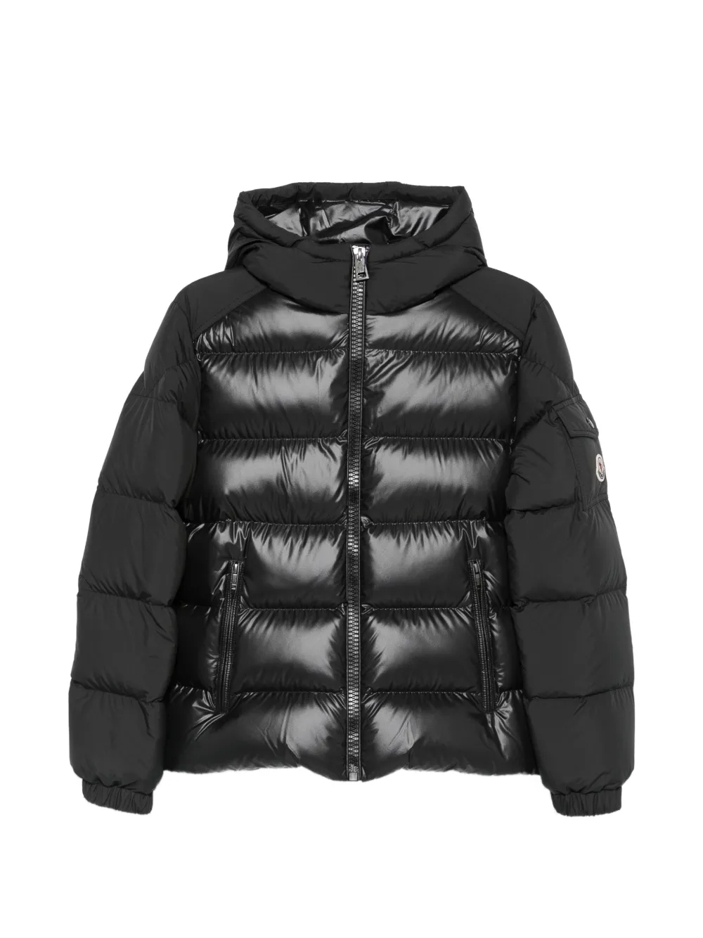 Moncler Enfant Hyoseris jack met capuchon Zwart