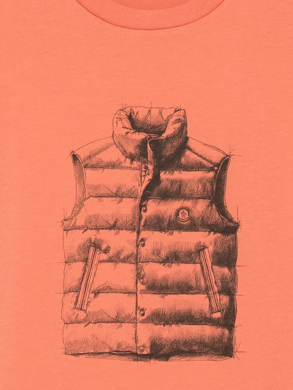 Moncler Enfant T-shirt met print Oranje
