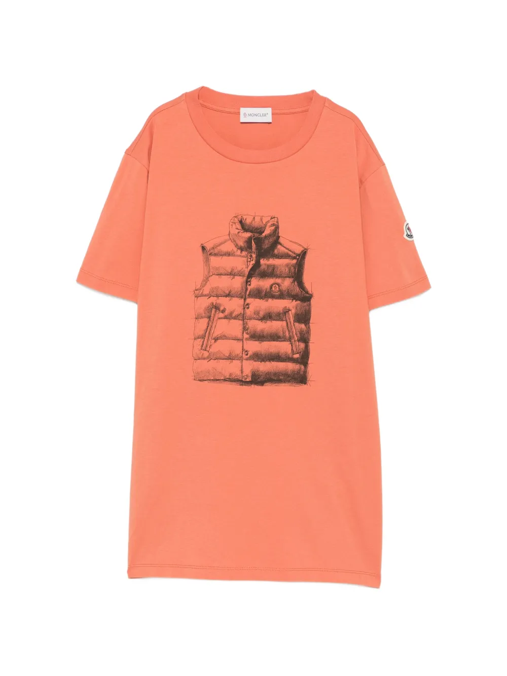 Moncler Enfant T-shirt met print Oranje