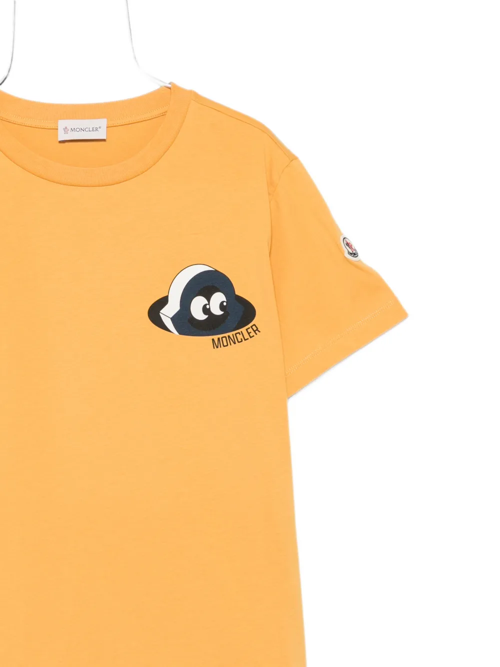 Moncler Enfant Katoenen jersey T-shirt met Tic Tac Toe-print Oranje